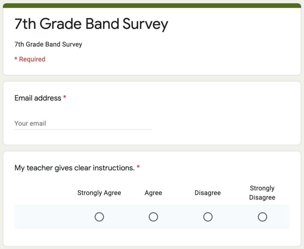 Survey Example